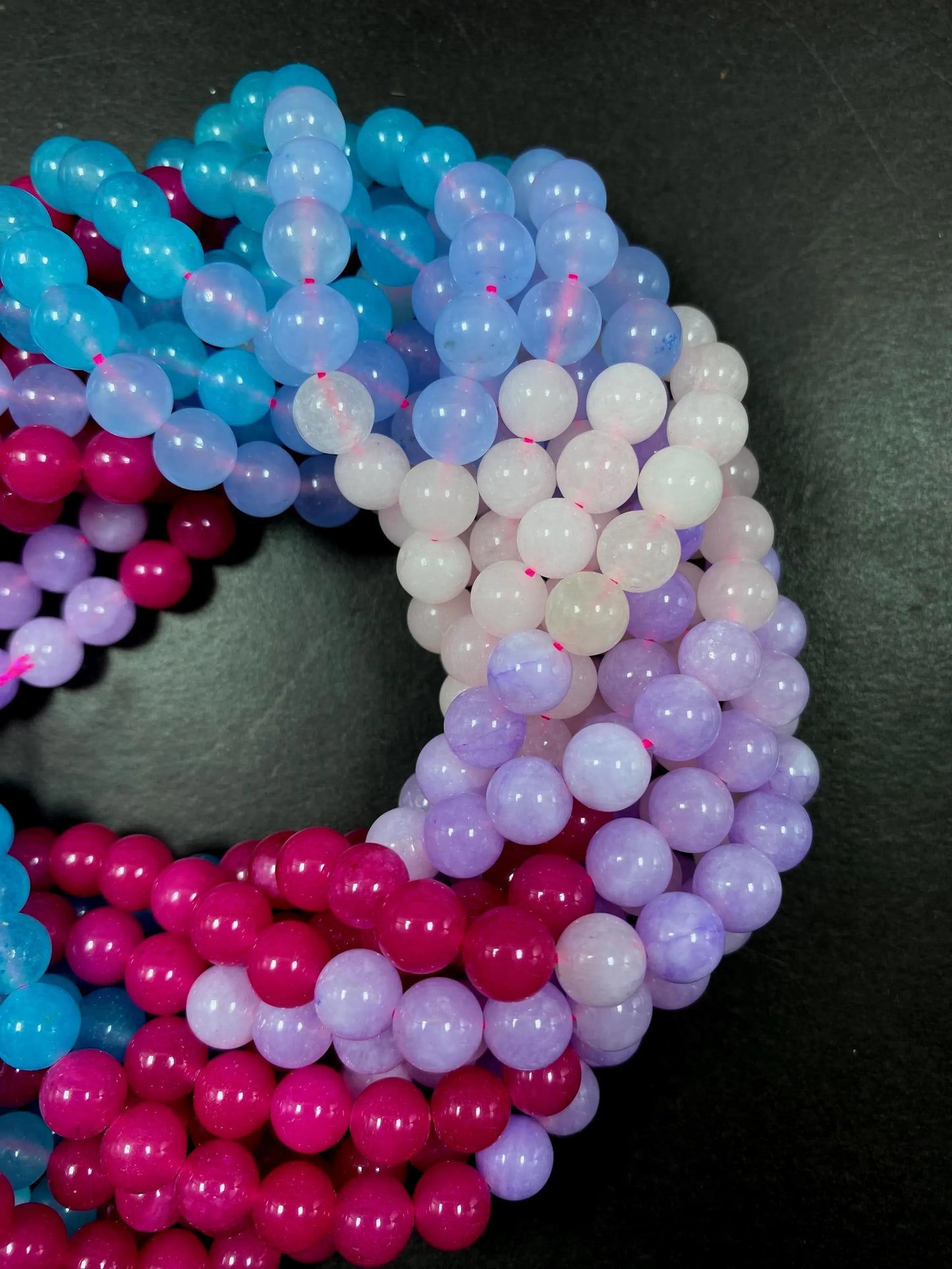 Multi-Color Jade Gemstone Bead,  Gorgeous 8mm Round Shape Jade Gemstone Beads, Great Quality Full Strand 15.5"