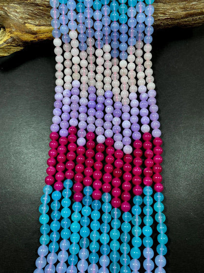 Multi-Color Jade Gemstone Bead,  Gorgeous 8mm Round Shape Jade Gemstone Beads, Great Quality Full Strand 15.5"