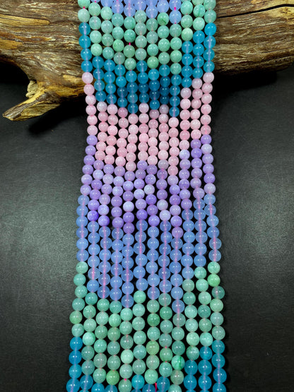 Multi-Color Jade Gemstone Bead,  Gorgeous 8mm Round shape Jade Gemstone Beads, Great Quality Full Strand 15.5"