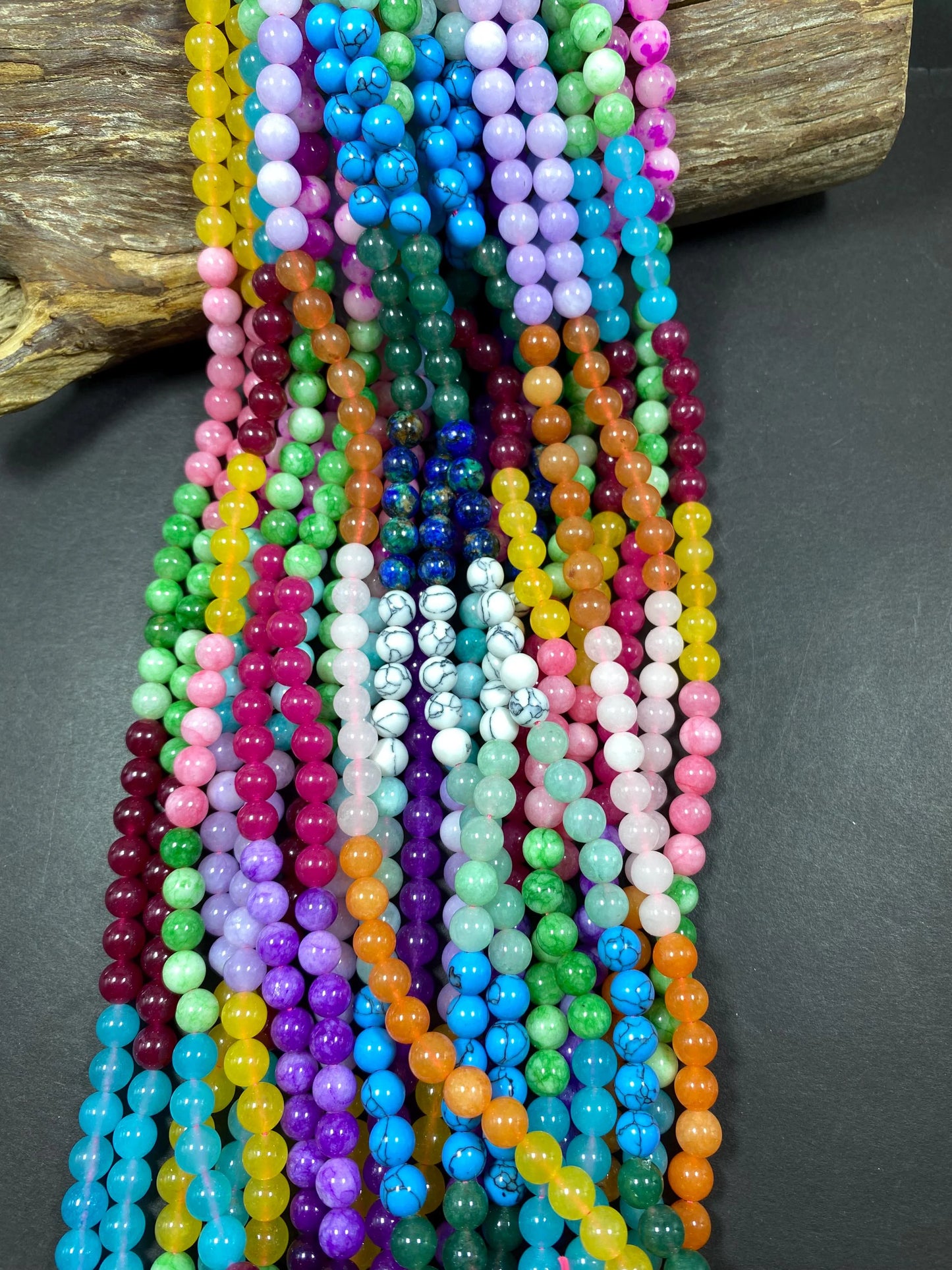 Multi-Color Jade Gemstone Beads,  Gorgeous 8mm Round shape Jade Gemstone Beads, Great Quality Full Strand 15.5
