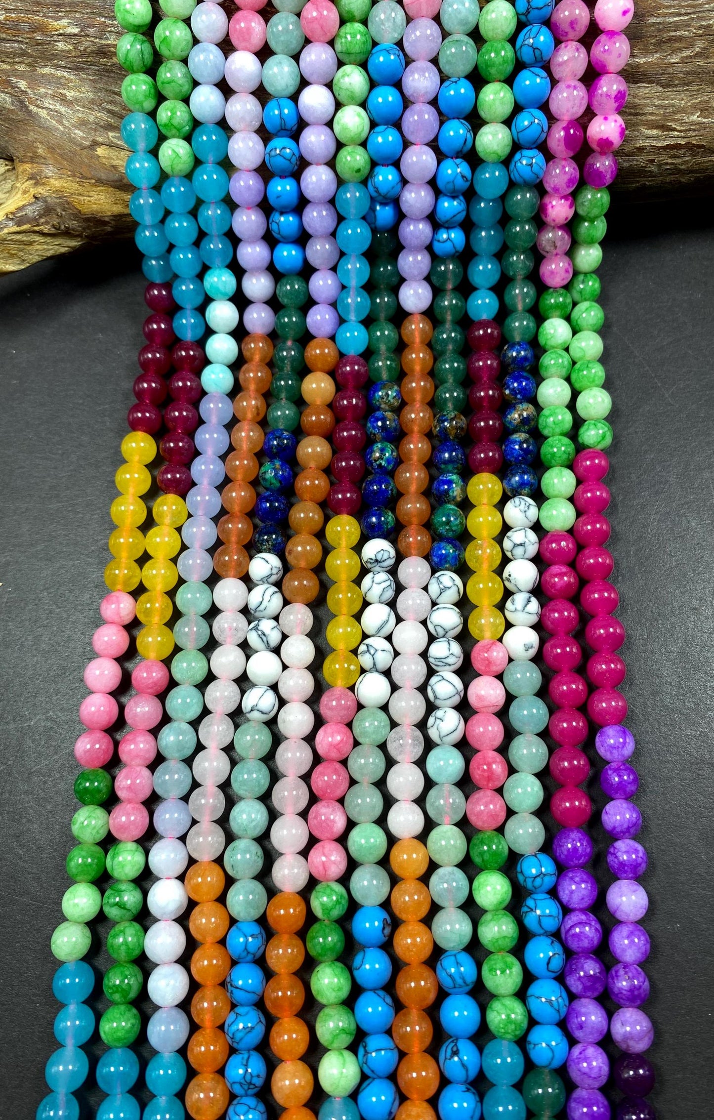 Multi-Color Jade Gemstone Beads,  Gorgeous 8mm Round shape Jade Gemstone Beads, Great Quality Full Strand 15.5