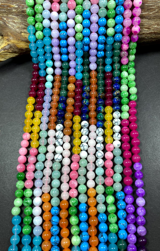 Multi-Color Jade Gemstone Beads,  Gorgeous 8mm Round shape Jade Gemstone Beads, Great Quality Full Strand 15.5