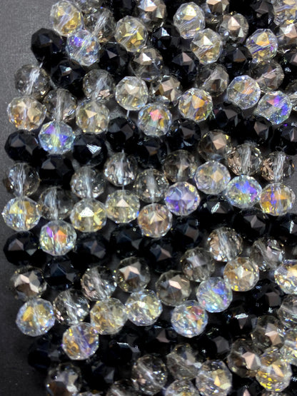 Beautiful Crystal glass bead. Faceted 10mm round shape bead. Gorgeous multicolor strand, high quality crystal bead! Full strand