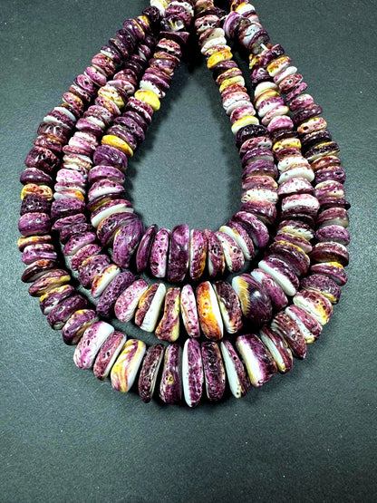 AAA natural spiny oyster shell bead . great quality . beautiful natural dark purple color. not treated .excellent quality spiny shell beads