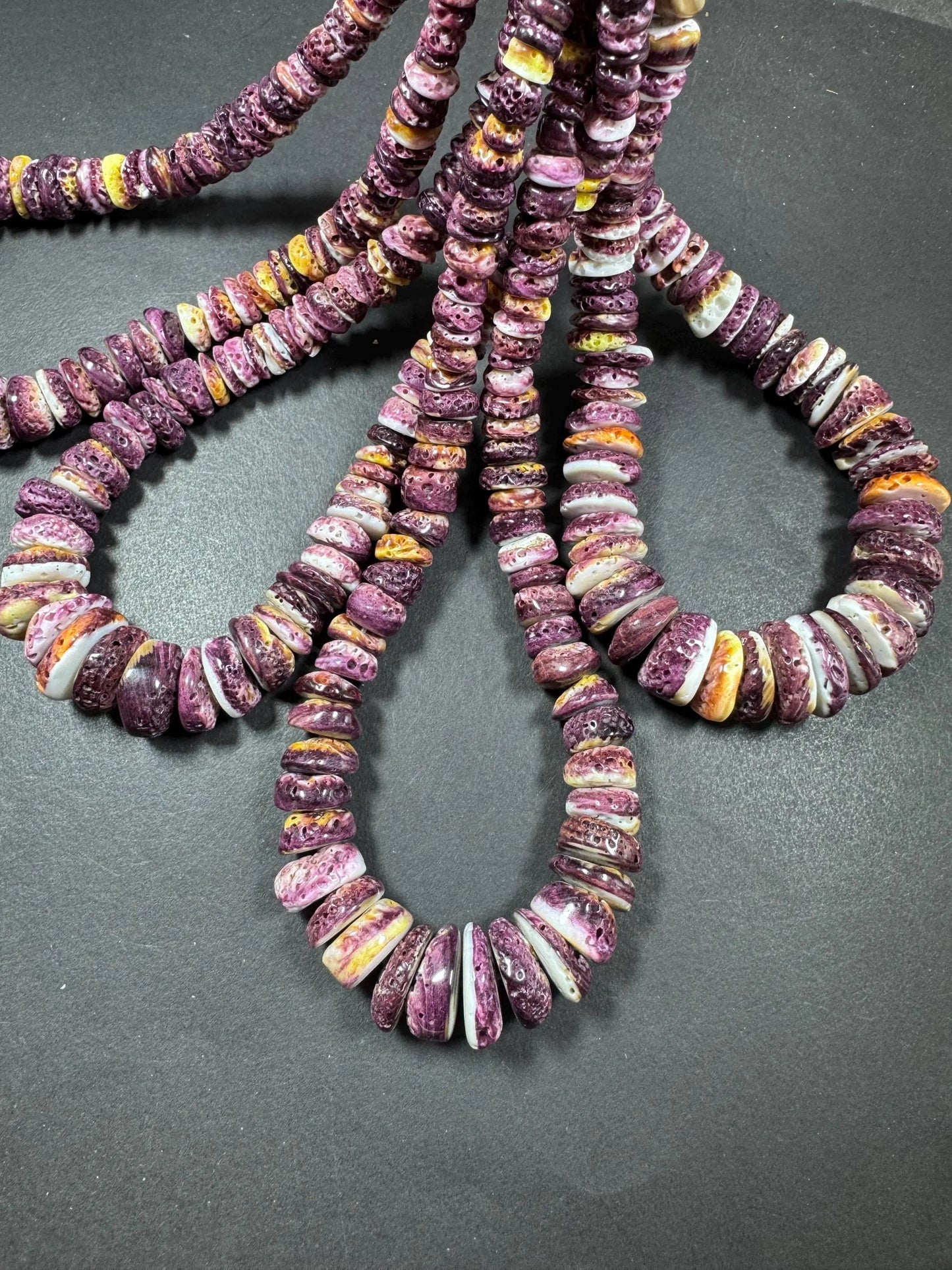 AAA natural spiny oyster shell bead . great quality . beautiful natural dark purple color. not treated .excellent quality spiny shell beads