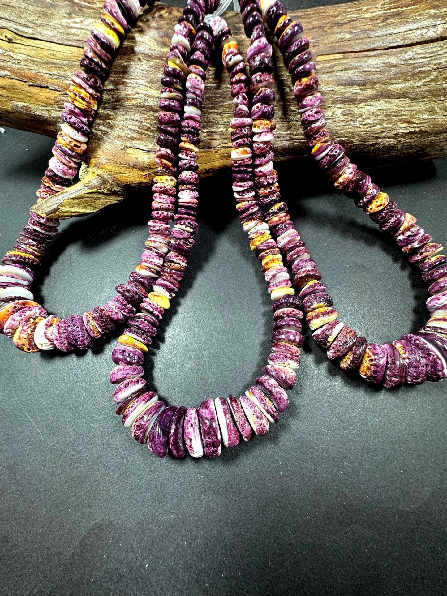 AAA natural spiny oyster shell bead . great quality . beautiful natural dark purple color. not treated .excellent quality spiny shell beads