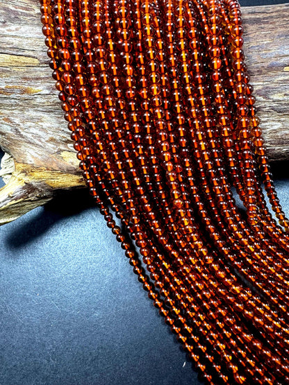 Natural 100% Baltic Gold bead . smooth round beads. 4mm . golden brown Natural color ! full strand 15.5