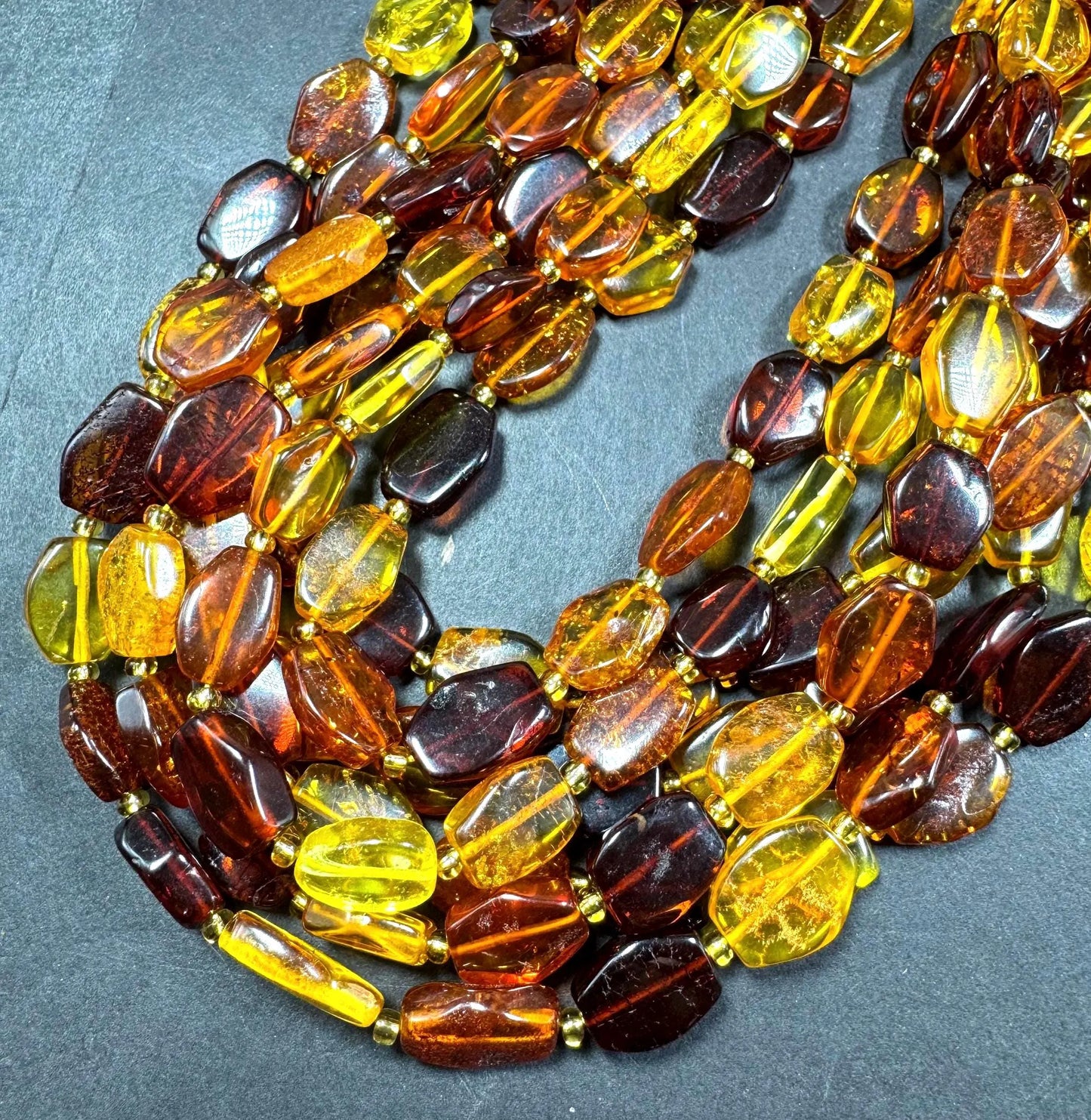 Natural 100% Baltic Gold bead . Oval shape  .golden brown Natural color ! full strand 15.5