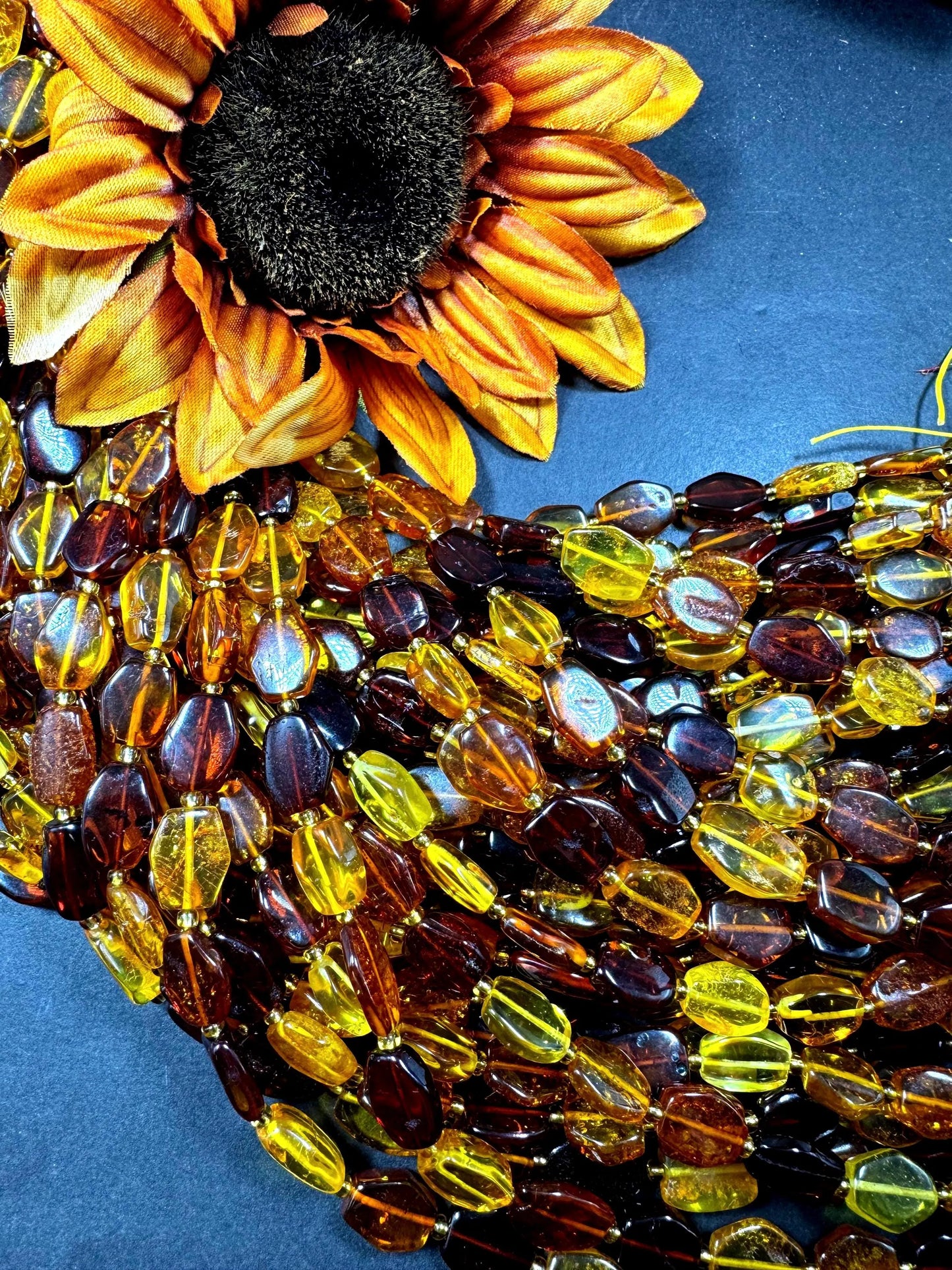 Natural 100% Baltic Gold bead . Oval shape  .golden brown Natural color ! full strand 15.5