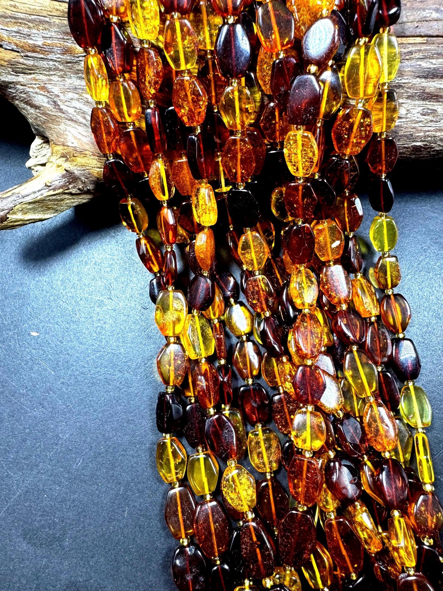 Natural 100% Baltic Gold bead . Oval shape  .golden brown Natural color ! full strand 15.5