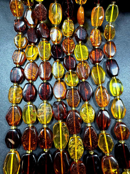 Natural 100% Baltic Gold bead . Oval shape  .golden brown Natural color ! full strand 15.5