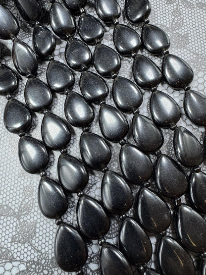 Natural Black Onyx Gemstone Bead. Gorgeous Natural black gemstone bead. Excellent quality. Full strand 15.5