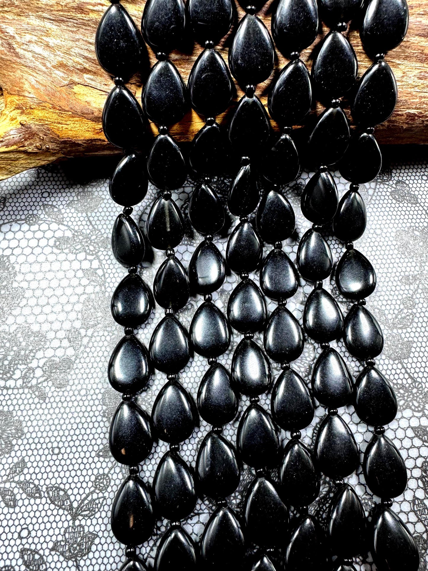 Natural Black Onyx Gemstone Bead. Gorgeous Natural black gemstone bead. Excellent quality. Full strand 15.5