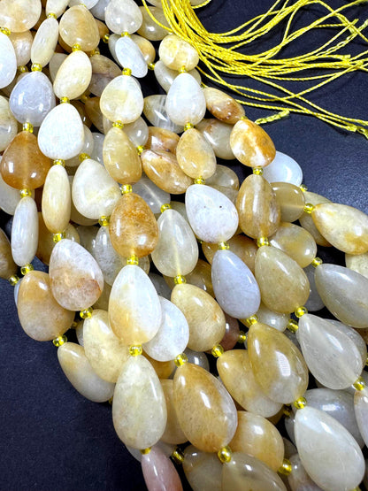 Natural Aventurine gemstone bead. Gorgeous Natural Yellow Aventurine gemstone bead. excellent quality. full strand 15.5