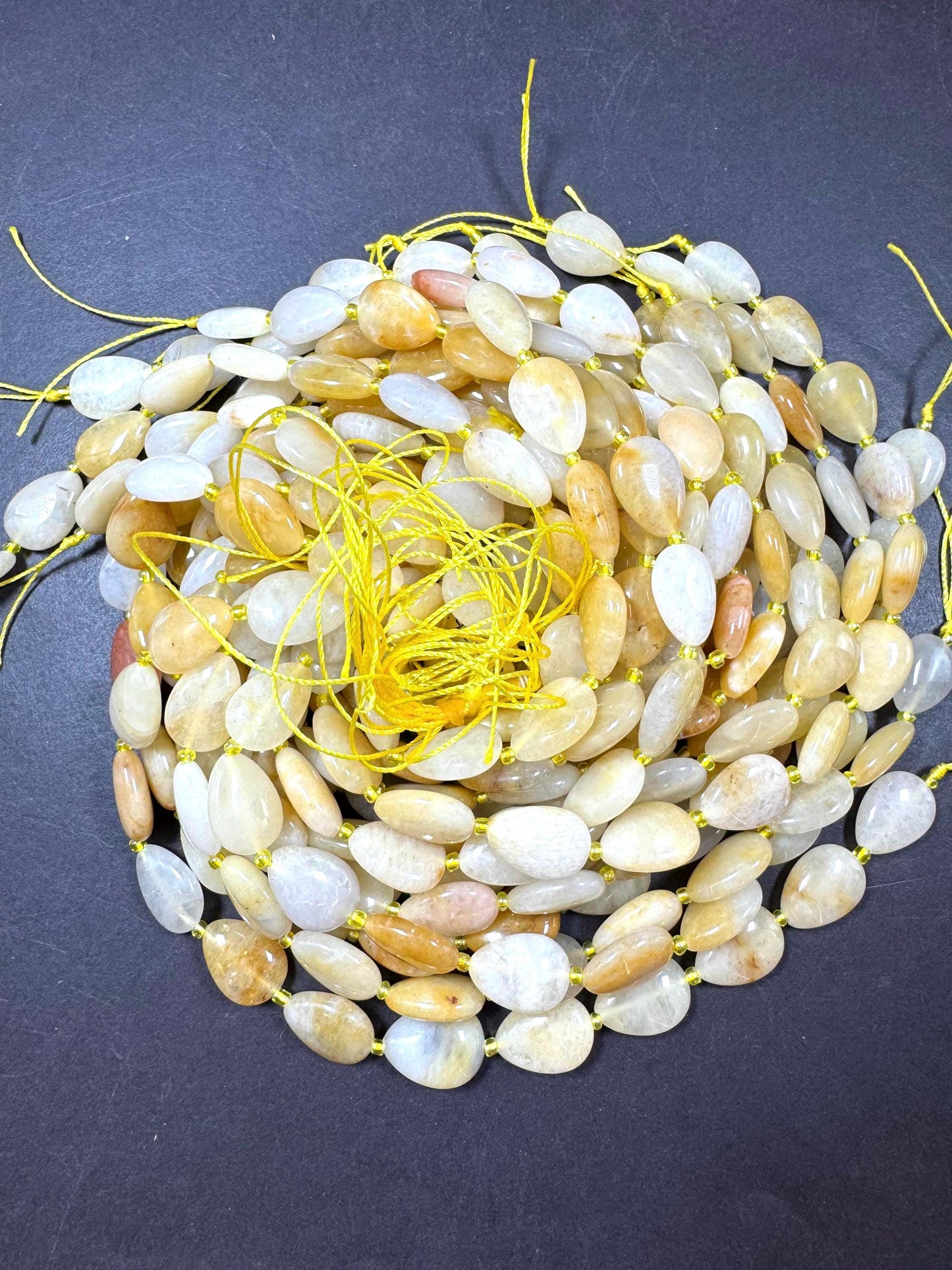 Natural Aventurine gemstone bead. Gorgeous Natural Yellow Aventurine gemstone bead. excellent quality. full strand 15.5