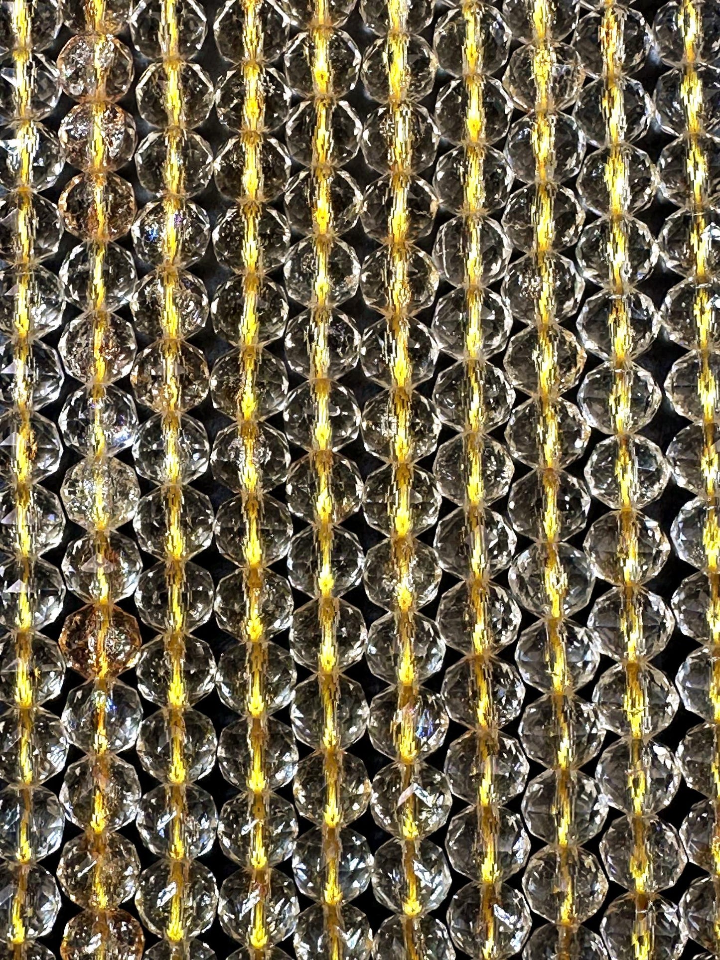 Beautiful Clear Yellow Chinese Crystal Glass Bead Faceted 6MM 8MM 10MM Round Bead, High Quality Full Strand 15.5"