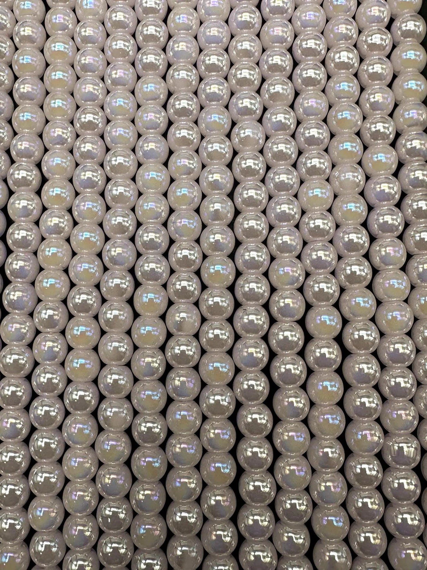 Beautiful Light Pink Crystal Glass Pearl Bead. Round shape bead. Gorgeous high quality crystal bead! Full strand 15.5"