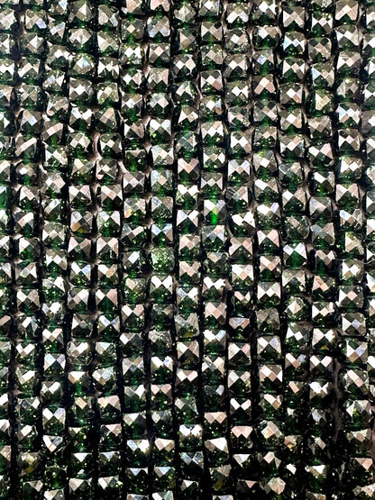 Beautiful Green Sandstone Faceted Cube Shape, Gorgeous Green Color  High Quality 15.5"