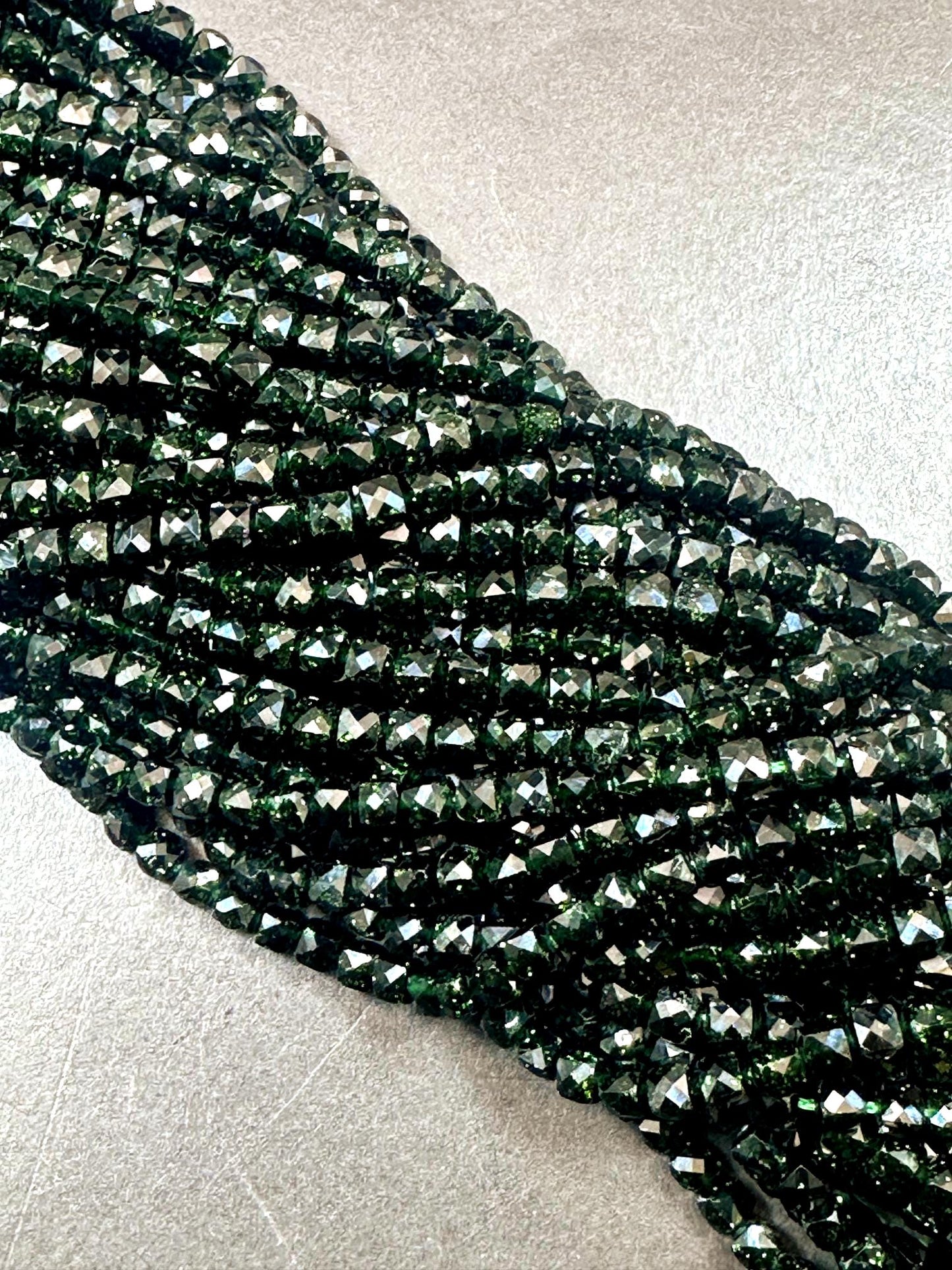 Beautiful Green Sandstone Faceted Cube Shape, Gorgeous Green Color  High Quality 15.5"