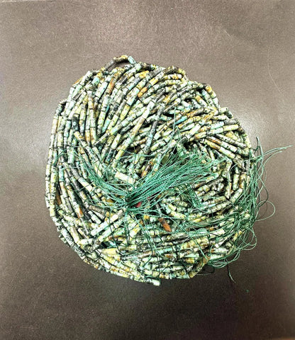 Natural African Turquoise Thin Tube Shape 4x13mm, High Quality 15.5"