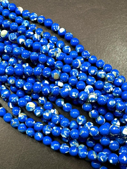 Beautiful Navy Blue Shell Round Bead. Gorgeous Navy Blue Color High Quality Bead Full Strand 15.5"