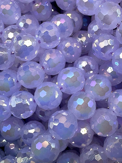 Beautiful Lavender Blue Crystal Round Shape Faceted Bead. Gorgeous high quality crystal bead! Full strand 15.5"