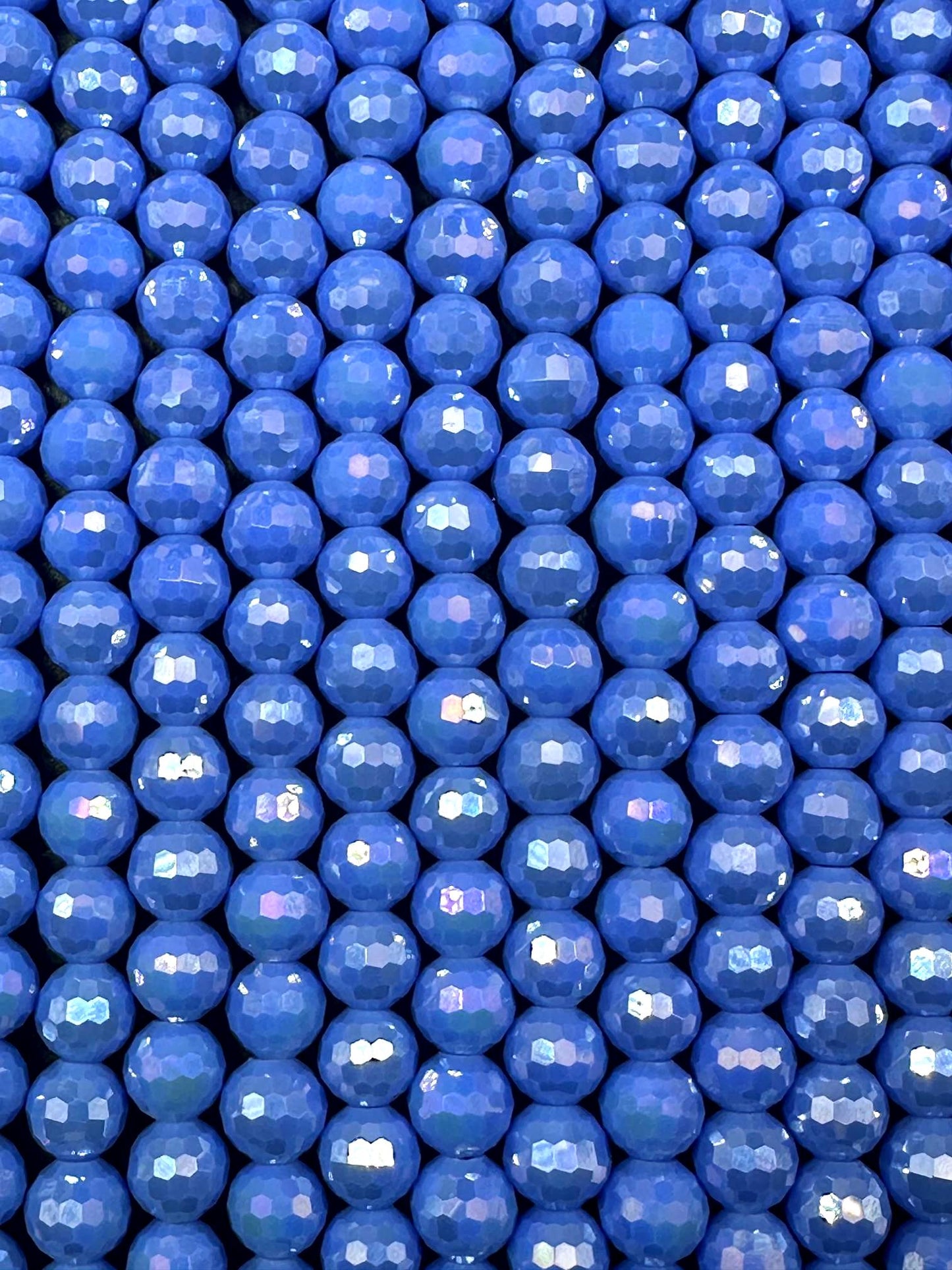 Beautiful Blue Purple Crystal Round Shape Faceted Bead. Gorgeous high quality crystal bead! Full strand 15.5"