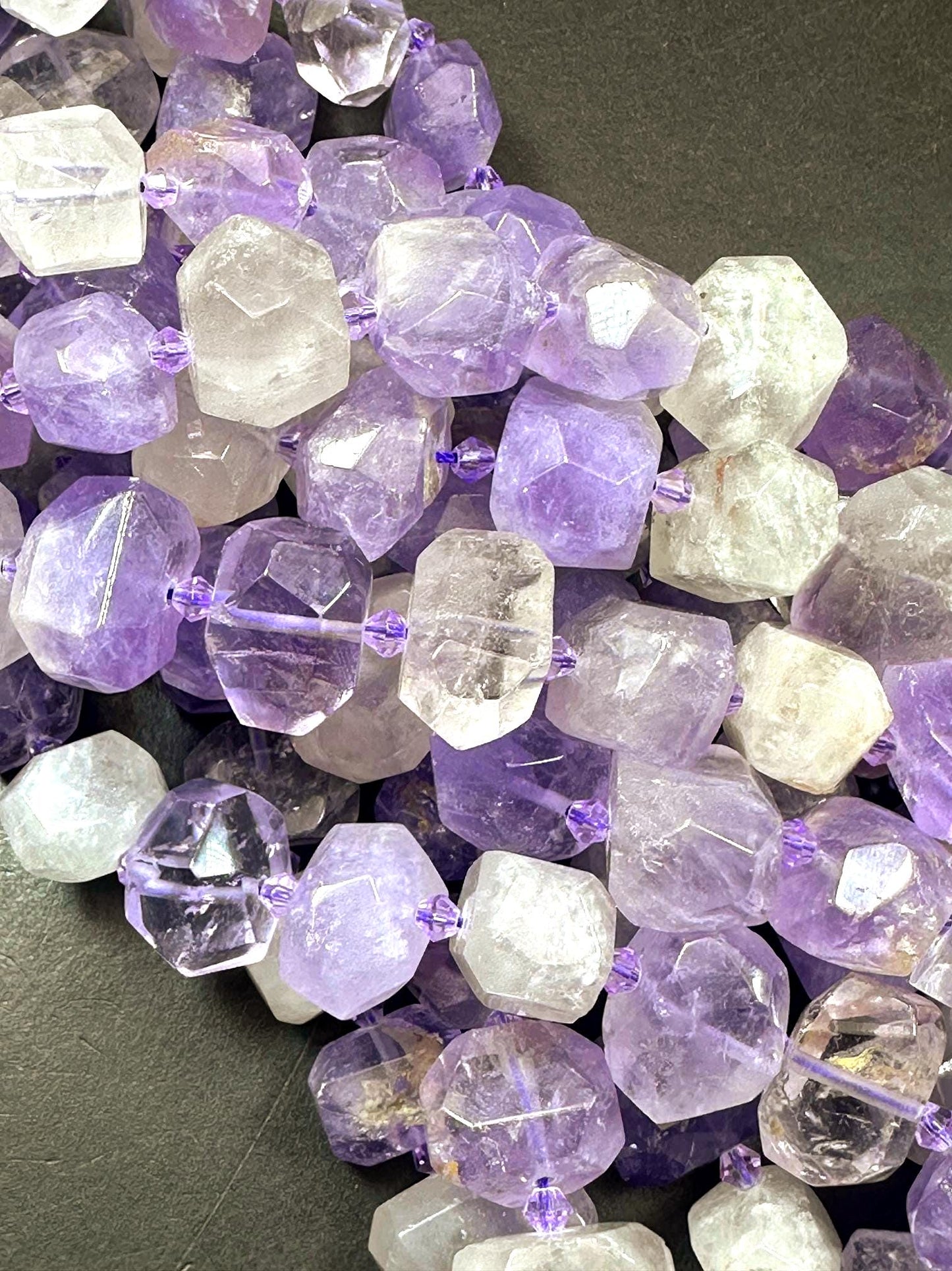 Beautiful Purple Natural Amethyst Freedom Nugget Shape High Quality 15"