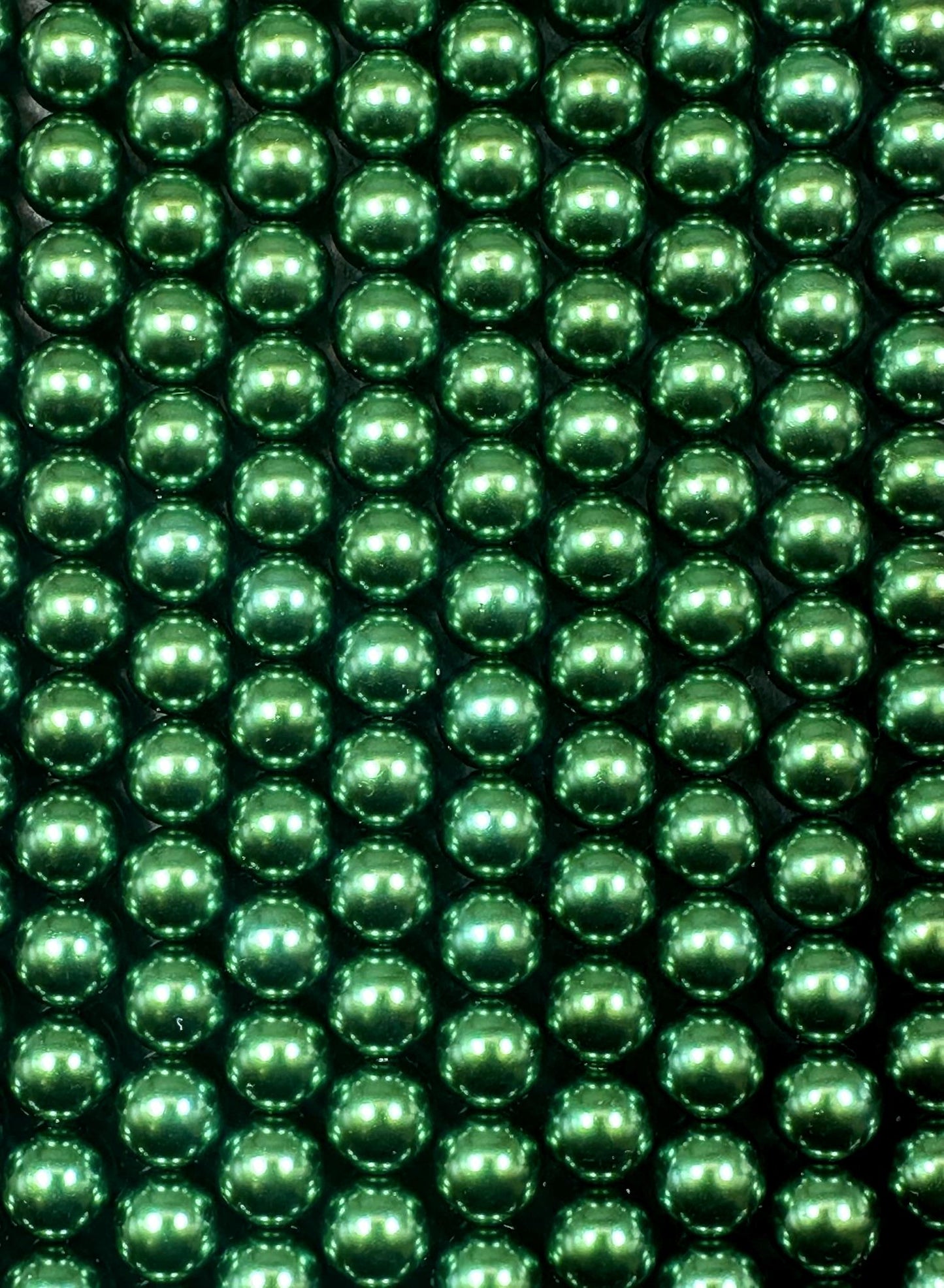 Gorgeous Chinese Green Swarovski Pearl Crystal Beads, 4mm 6mm 8mm 10mm 12mm Round Shape Bead. Beautiful Green Color, Great Quality 15.5"