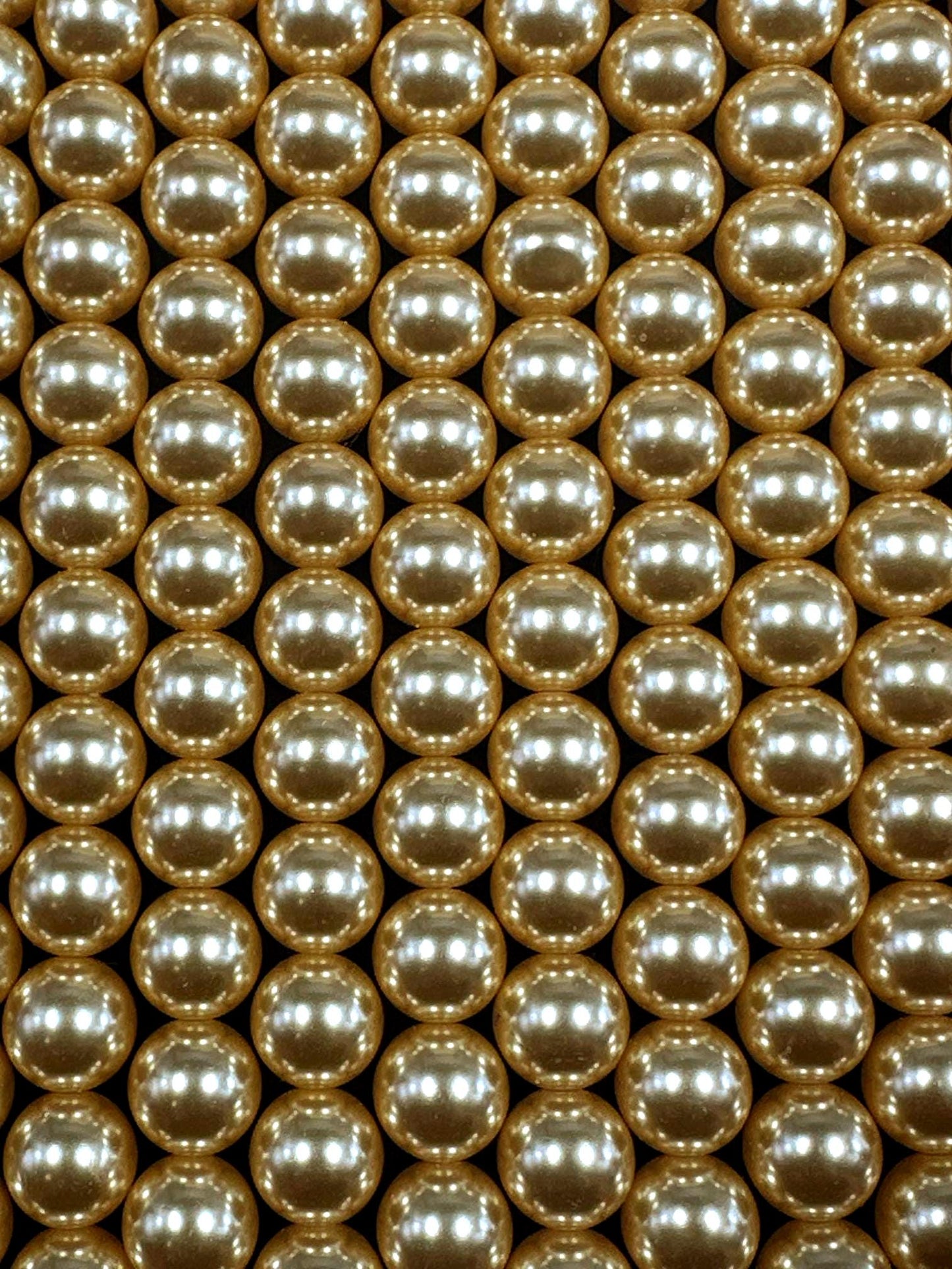 Gorgeous Golden Yellow Swarovski Pearl Crystal Beads, 6mm 8mm 10mm 12mm Round Shape Bead. Beautiful Yellow Color, Great Quality 15.5"