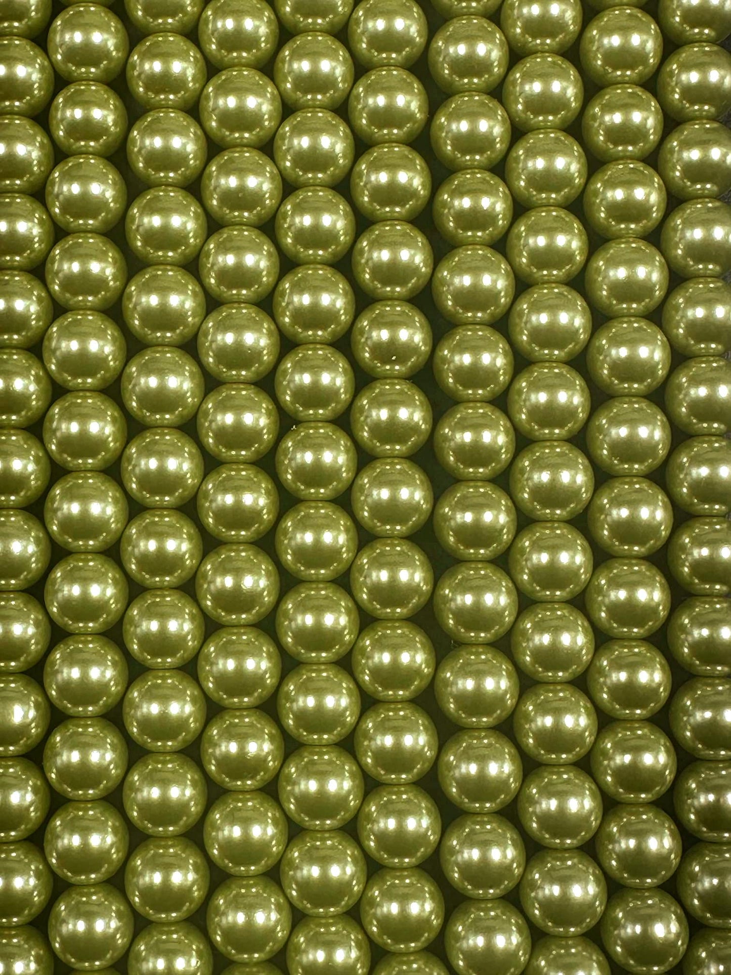Gorgeous Chinese Sage Green Swarovski Pearl Crystal Beads, 6mm 8mm 10mm 12mm Round Shape Bead. Beautiful Green Color, Great Quality 15.5"