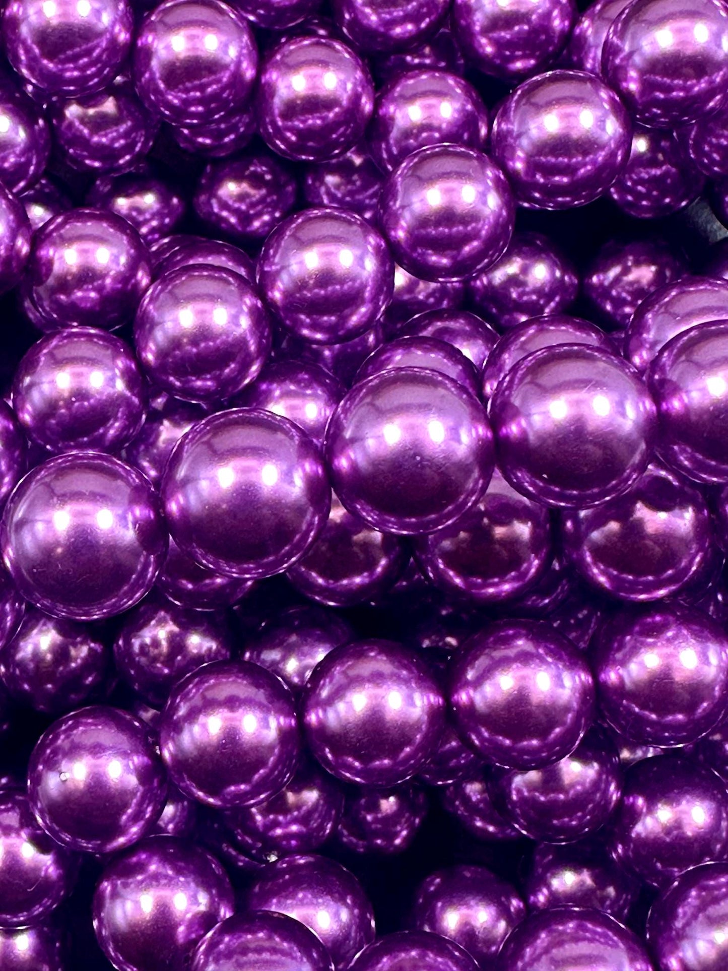 Gorgeous Chinese Purple Swarovski Pearl Crystal Beads, 6mm 8mm Round Shape Bead. Beautiful Purple Color, Great Quality 15.5"