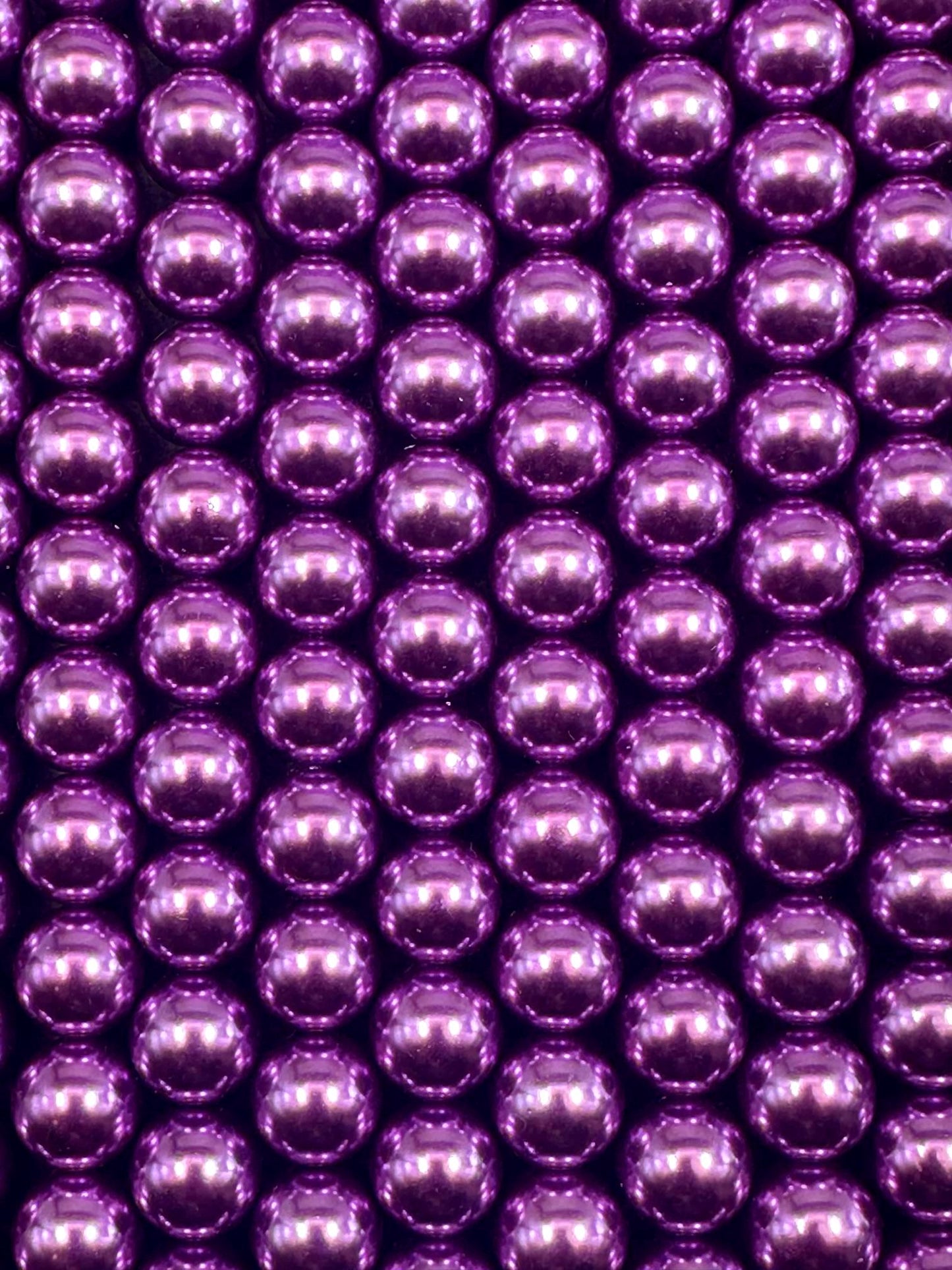 Gorgeous Chinese Purple Swarovski Pearl Crystal Beads, 6mm 8mm Round Shape Bead. Beautiful Purple Color, Great Quality 15.5"