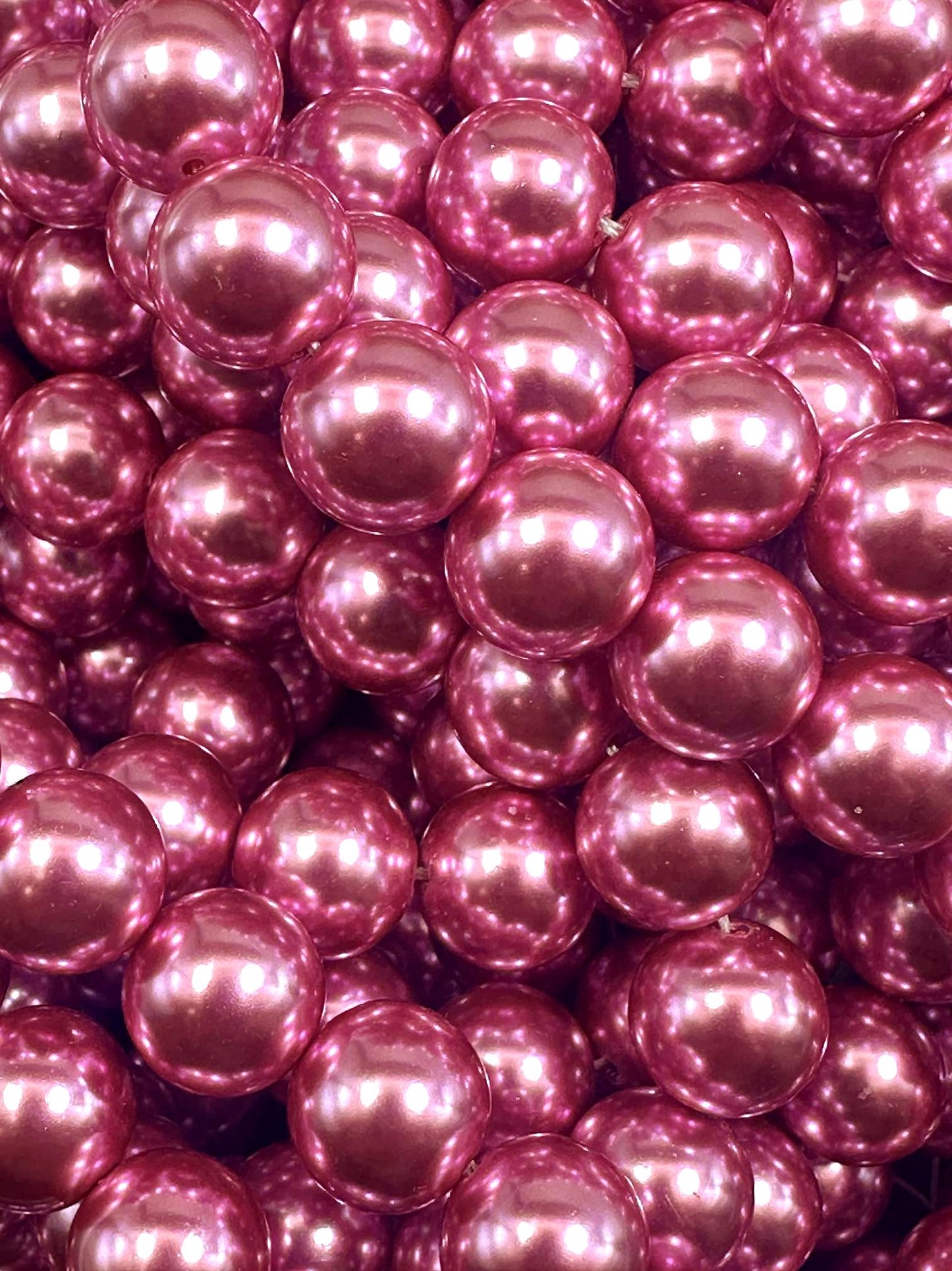 Chinese Light Fuchsia Swarovski Pearl Crystal Beads, 4mm 6mm 8mm 10mm Round Shape Bead. Beautiful Pink Purple Color, Great Quality 15.5"