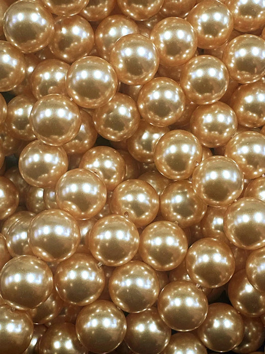 Gorgeous Chinese Warm Gold Swarovski Pearl Crystal Beads, 4mm 6mm 8mm 10mm 12mm Round Shape Bead. Beautiful Warm Gold Quality 15.5"