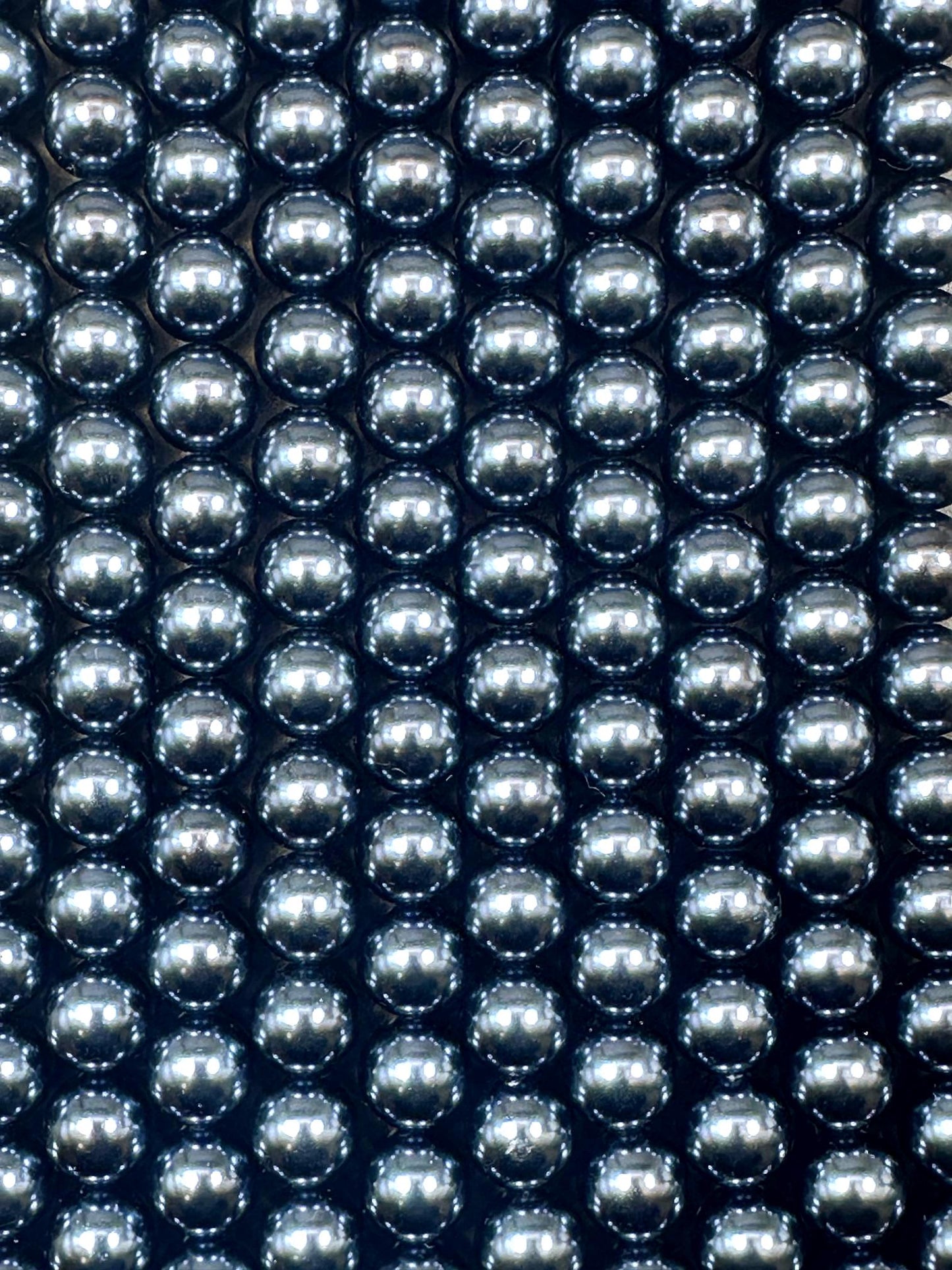 Chinese Night Blue Swarovski Pearl Crystal Beads, 4mm 6mm 8mm 10mm 12mm Round Shape Bead. Beautiful Blue Color, Great Quality 15.5"