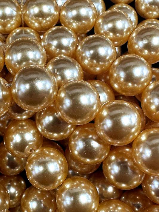 Chinese Golden Yellow Swarovski Pearl Crystal Beads, 6mm 8mm 10mm 12mm Round Shape Bead. Beautiful Yellow Color, Great Quality 15.5"