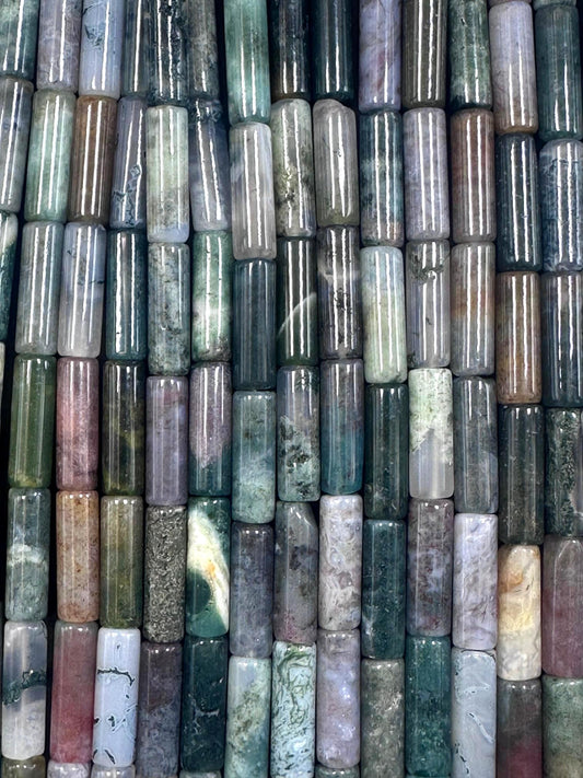 Beautiful Multicolor Ocean Jasper Thin Tube Shape, 4x14mm Great Quality 15.5"