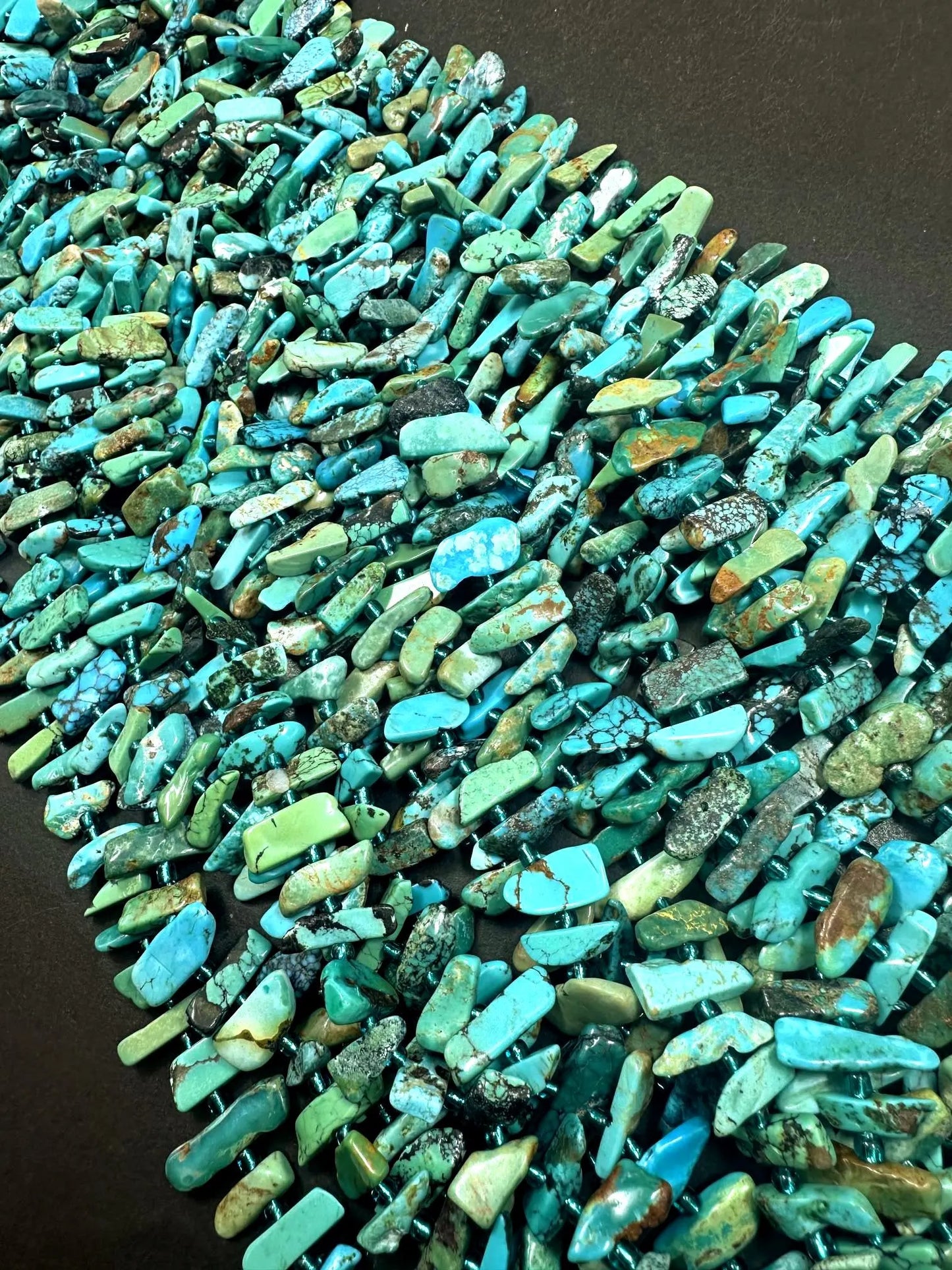 100% AAA Natural Turquoise Freeform Stick Shape, Beautiful Blue Shades Color, High Quality 15"
