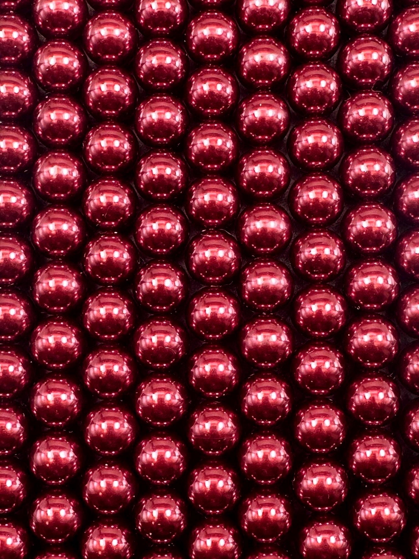 Gorgeous Chinese Dark Red Swarovski Pearl Crystal Beads, 6mm 8mm 10mm 12mm Round Shape Bead. Beautiful Red Color, Great Quality 15.5"