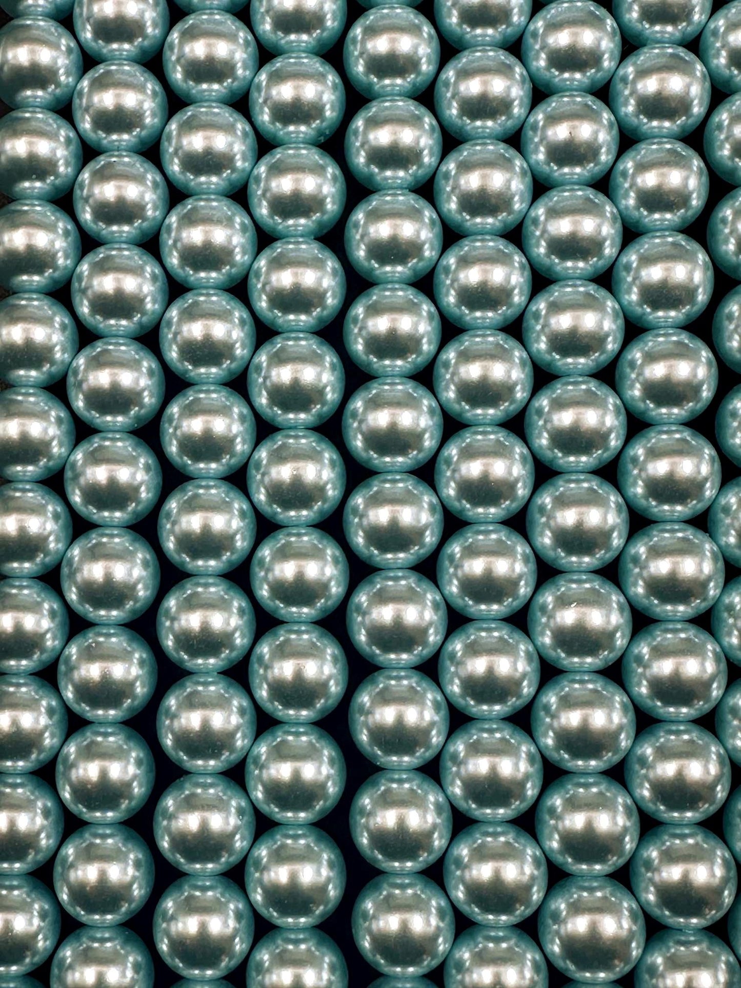 Gorgeous Chinese Sky Blue Swarovski Pearl Crystal Beads, 6mm 8mm 10mm Round Shape Bead. Beautiful Blue Color, Great Quality 15.5"