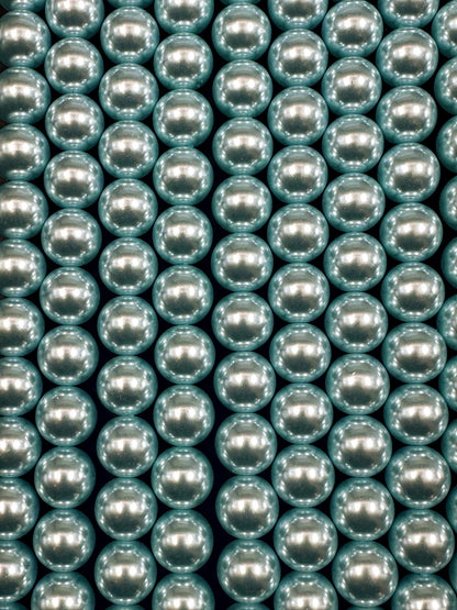 Gorgeous Chinese Sky Blue Swarovski Pearl Crystal Beads, 6mm 8mm 10mm Round Shape Bead. Beautiful Blue Color, Great Quality 15.5"
