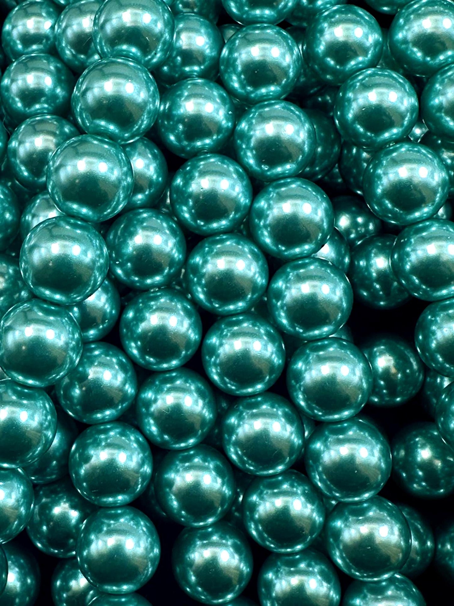 Gorgeous Chinese Turquoise Swarovski Pearl Crystal Beads, 6mm 8mm 10mm Round Shape Bead. Beautiful Turquoise Color, Great Quality 15.5"