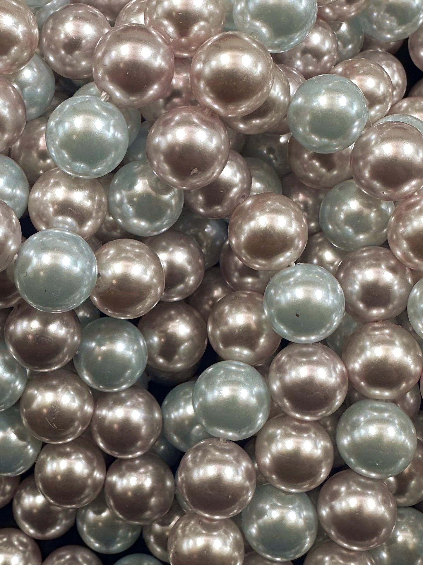 Chinese Pastel Multicolor Swarovski Pearl Crystal Beads, 6mm 8mm Round Shape Bead. Beautiful Baby Blue White Color, Great Quality 15.5"