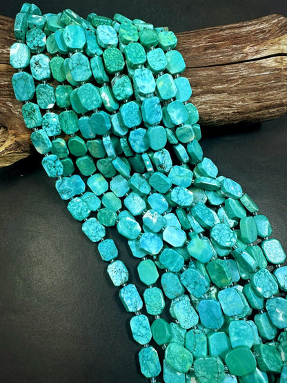 Beautiful Blue Turquoise Freedom Rectangle Shape Beads, Light Blue Color Great Quality 15.5"