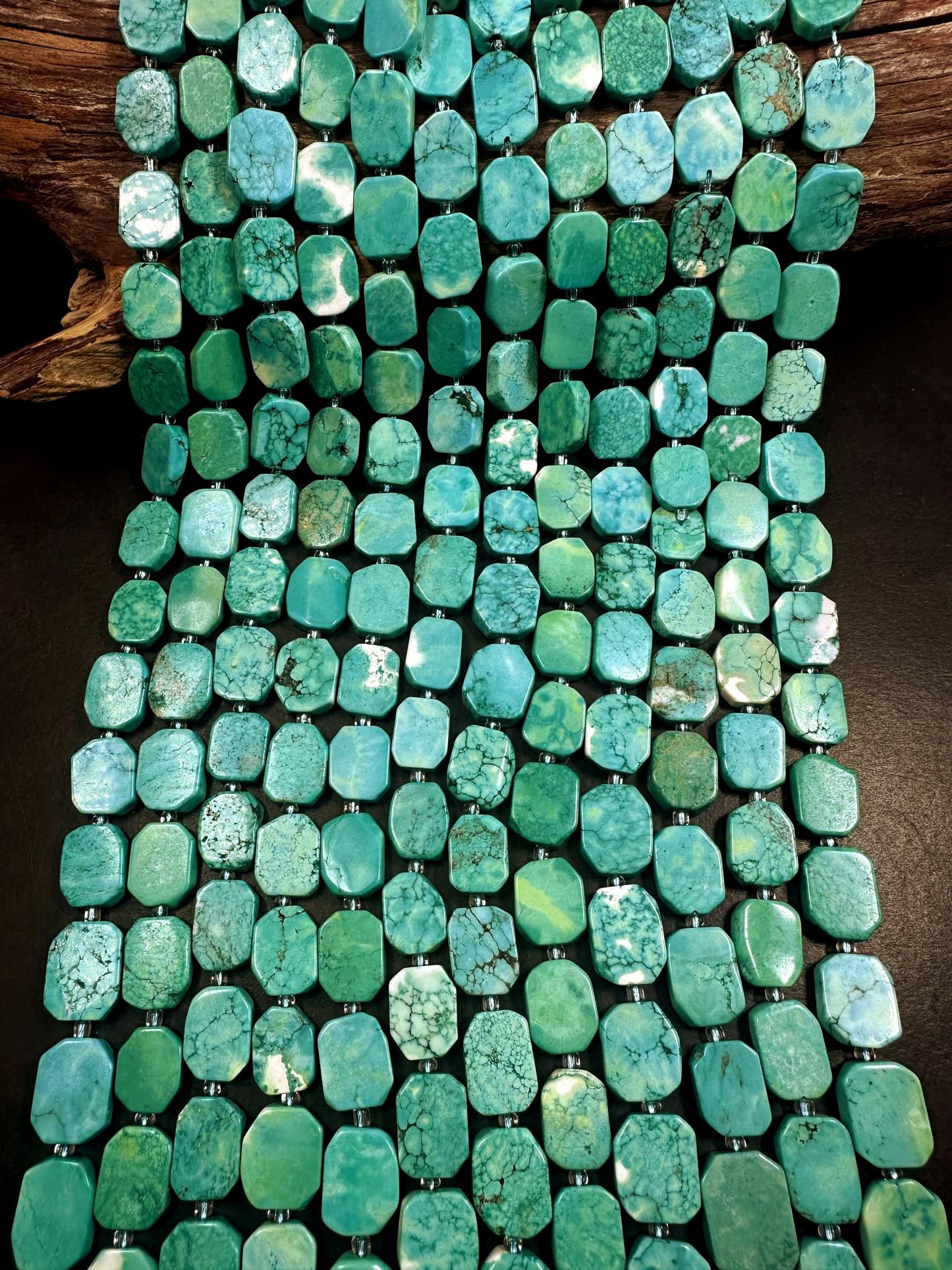 Beautiful Blue Turquoise Freedom Rectangle Shape Beads, Light Blue Color Great Quality 15.5"