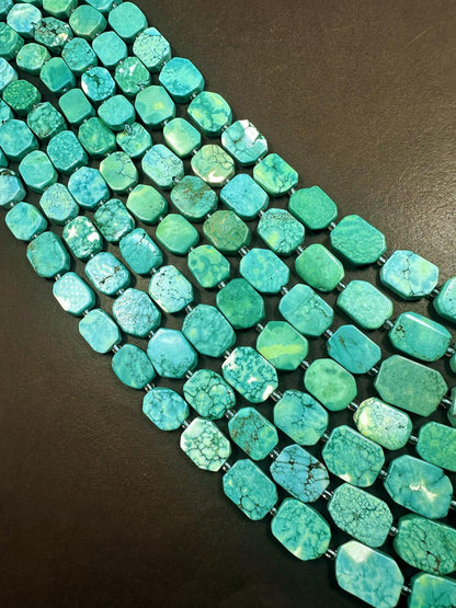 Beautiful Blue Turquoise Freedom Rectangle Shape Beads, Light Blue Color Great Quality 15.5"