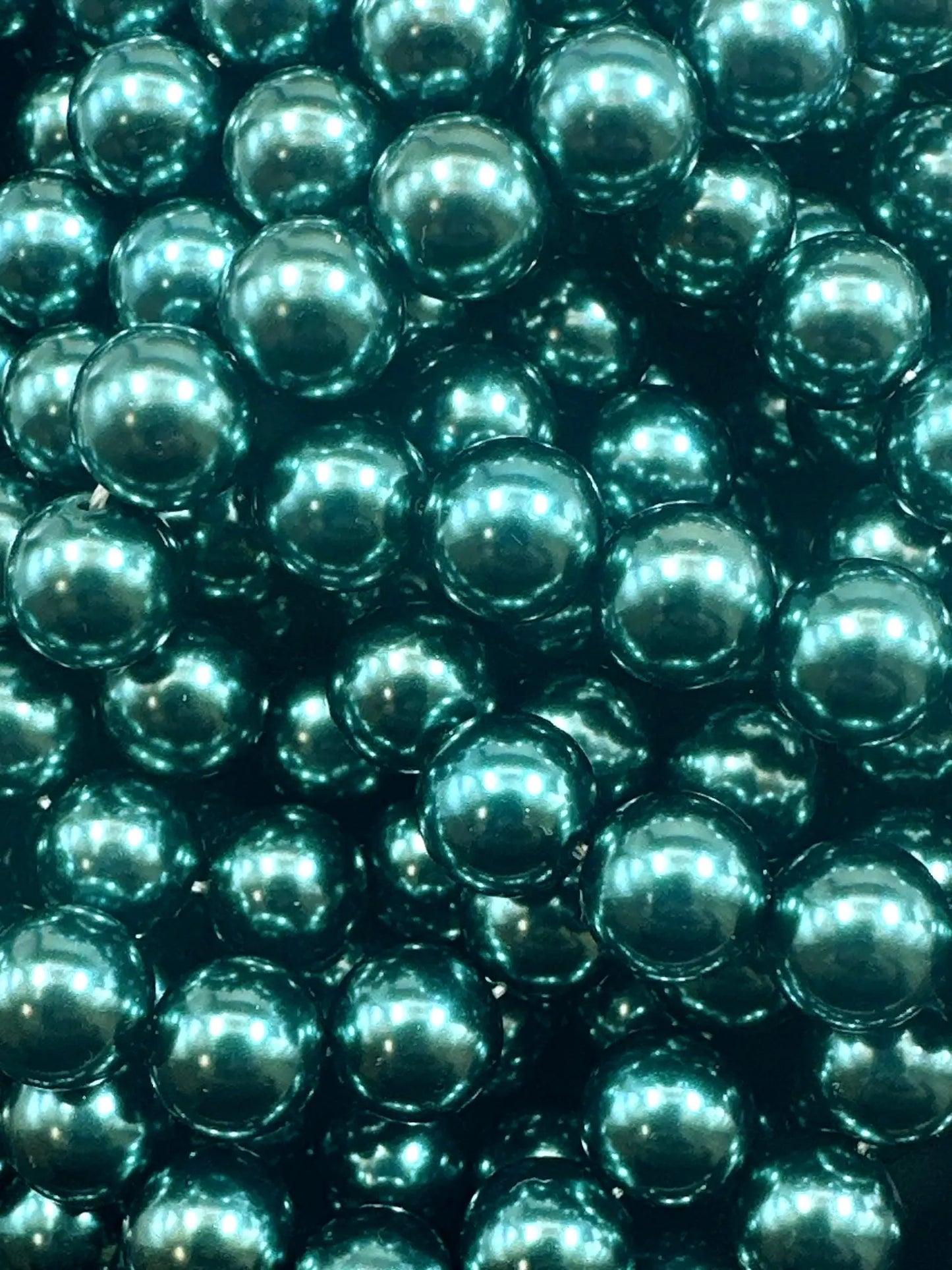 Chinese Peacock Green Swarovski Pearl Crystal Beads, 6mm 8mm 10mm 12mm Round Shape Bead. Beautiful Green Color, Great Quality 15.5"