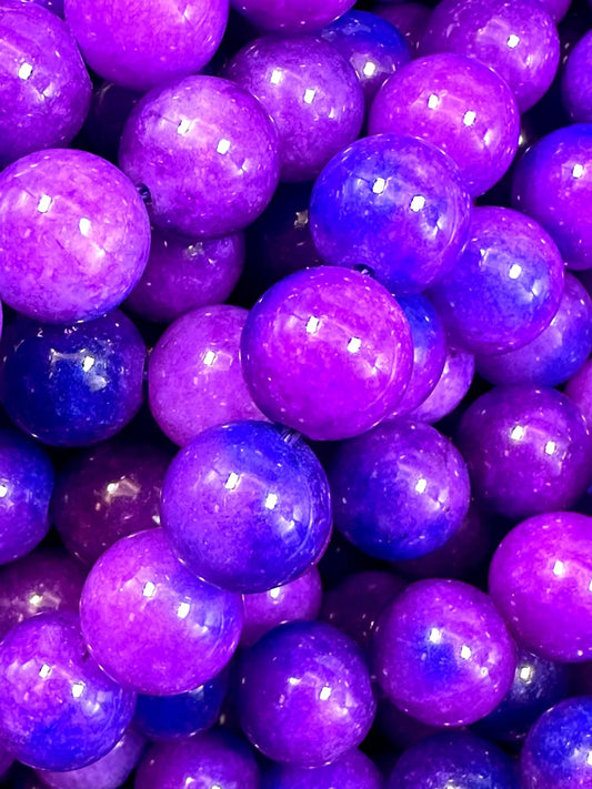 Stunning Purple Blue Sugilite Smooth Round Shape Bead, Beautiful Purple Blue Color, Good Quality 15.5"