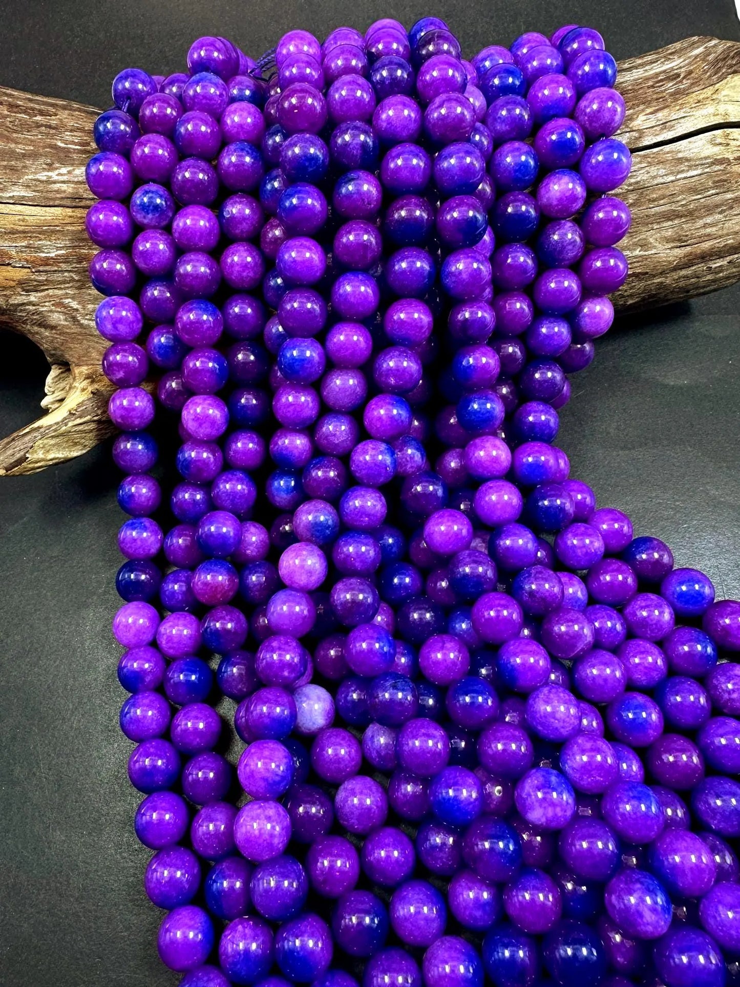 Stunning Purple Blue Sugilite Smooth Round Shape Bead, Beautiful Purple Blue Color, Good Quality 15.5"